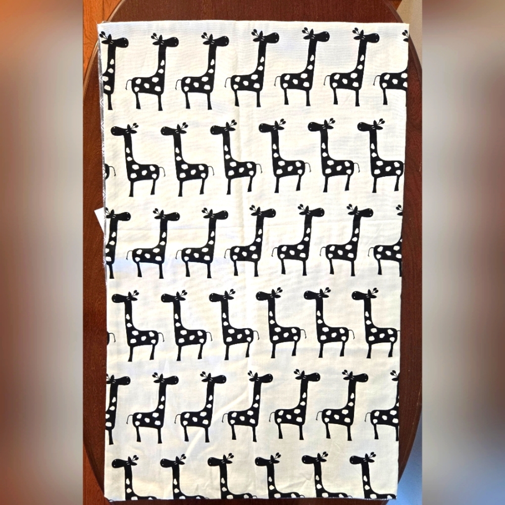 HANDMADE canvas/fleece giraffe blanket- NEW NEW NEW